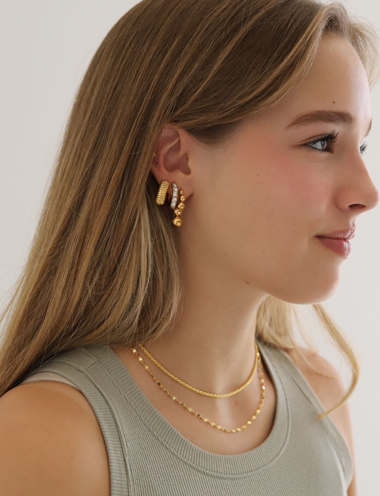 Radiantly Ribbed Hoops