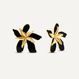 Blossom Black Gold Earrings