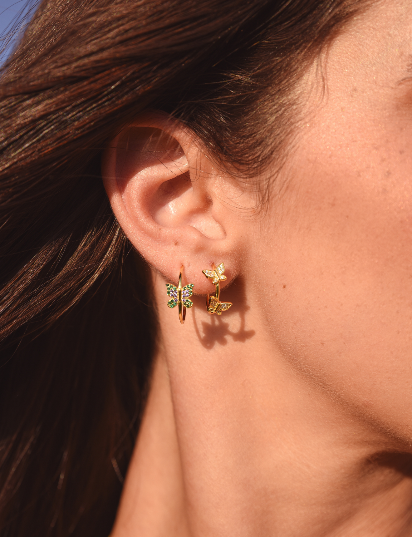Elara Butterfly Hoops
