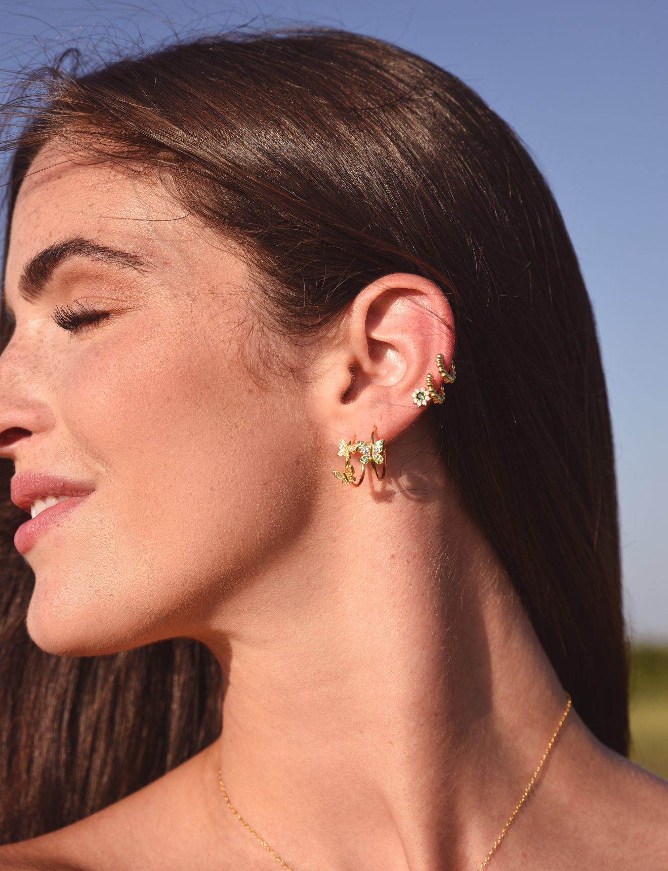 Elara Butterfly Hoops