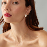 Mosaic Gemstone Cluster Stud - Pink/Green