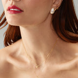 Round Topaz Hoops - Pink