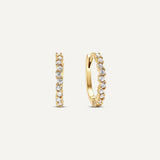 Pavé Huggie Hoops
