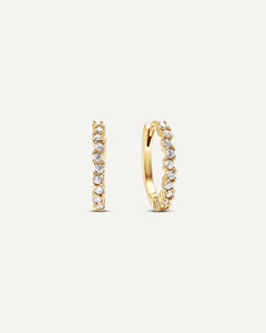 Pavé Huggie Hoops