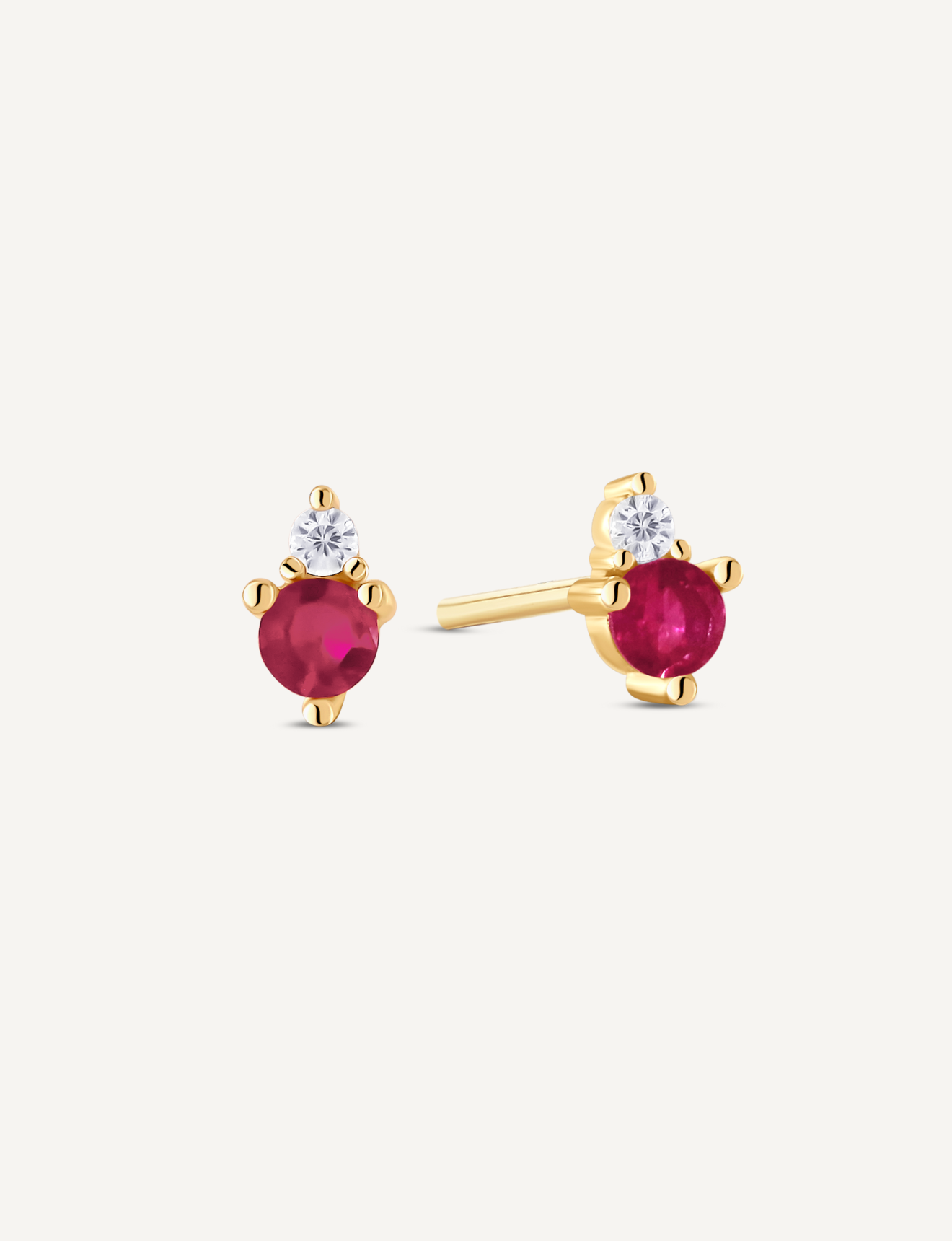 Aurora July Ruby Studs
