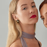 Blaze Pearl Earrings - Red