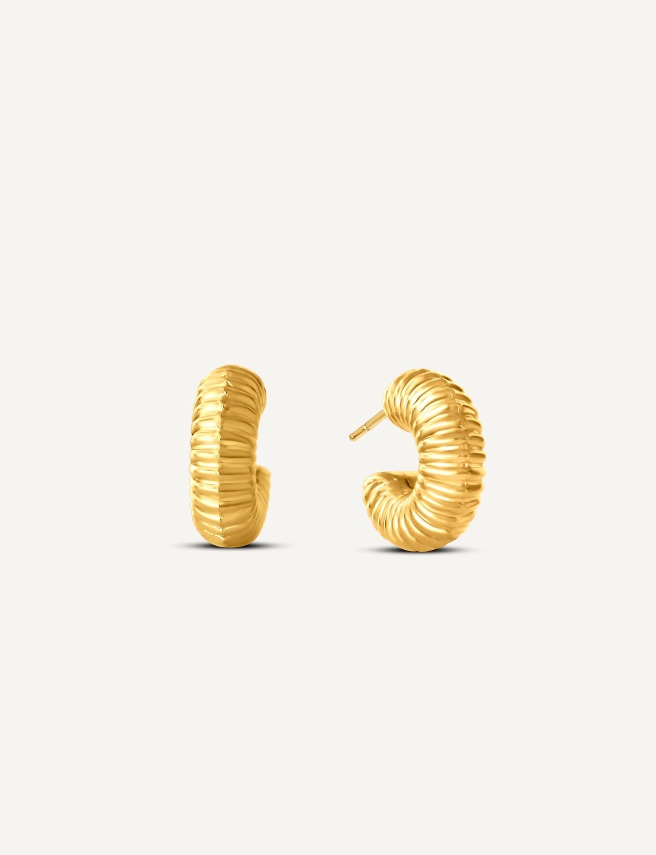 Radiantly Ribbed Hoops