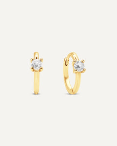 Round Topaz Hoops