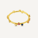 Multi Color Stone Ring