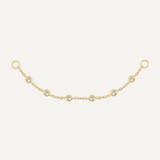 Round CZ Connector Charm