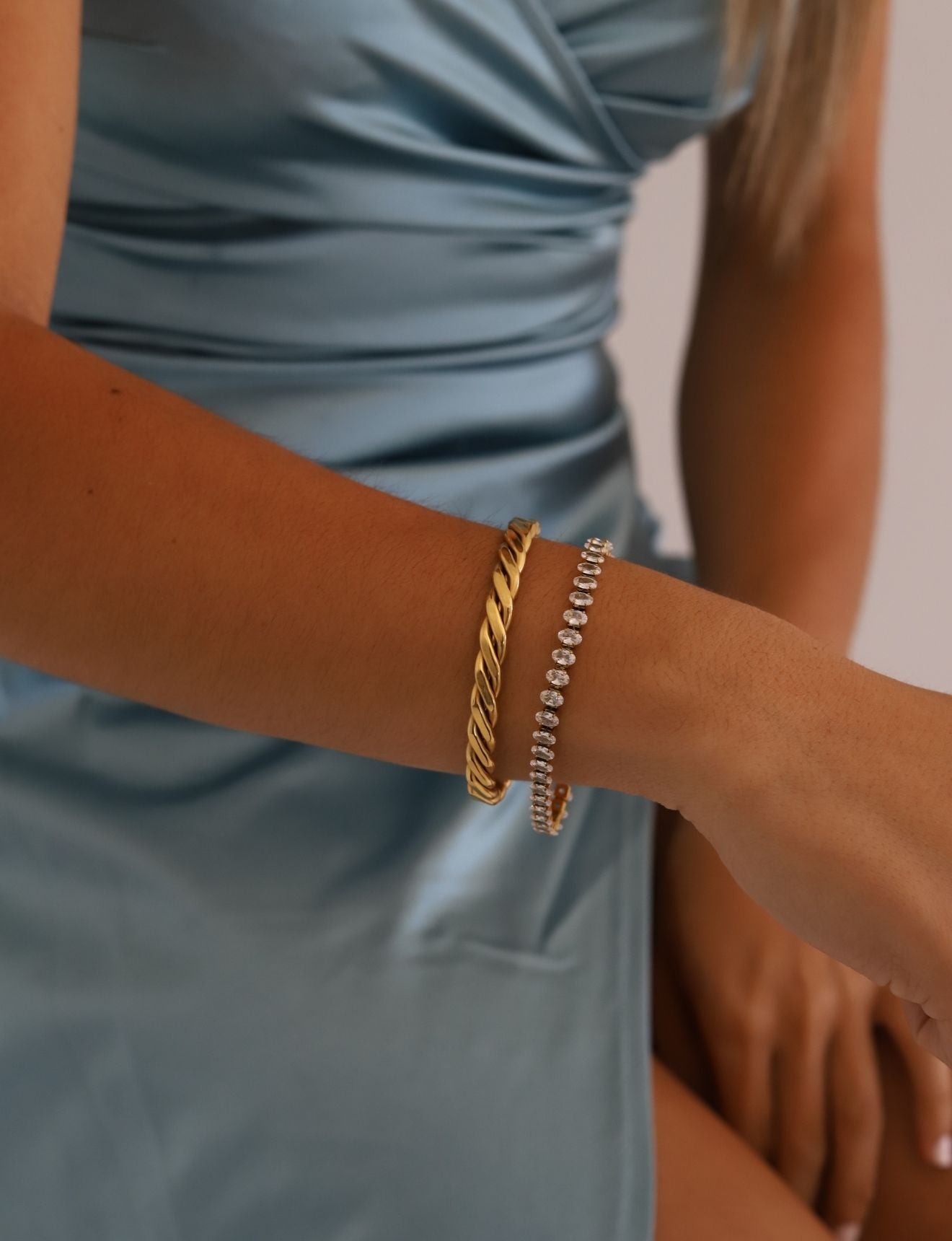 Blazing Crystal Tennis Bracelet