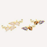 Rita Moonstone Crawler Earrings