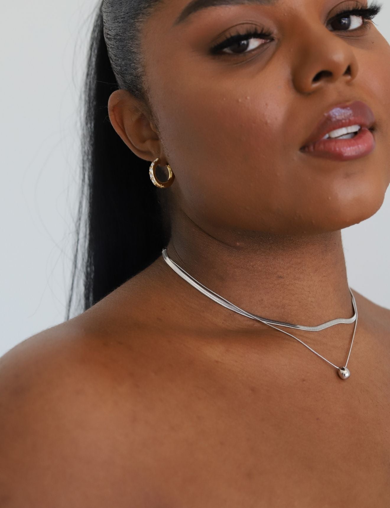 Gia Studded Hoops