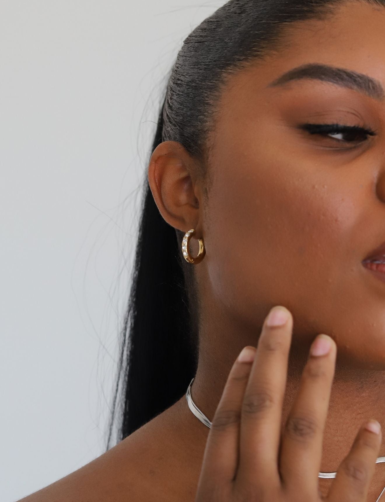 Gia Studded Hoops