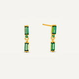 Sarah Emerald Drop Studs