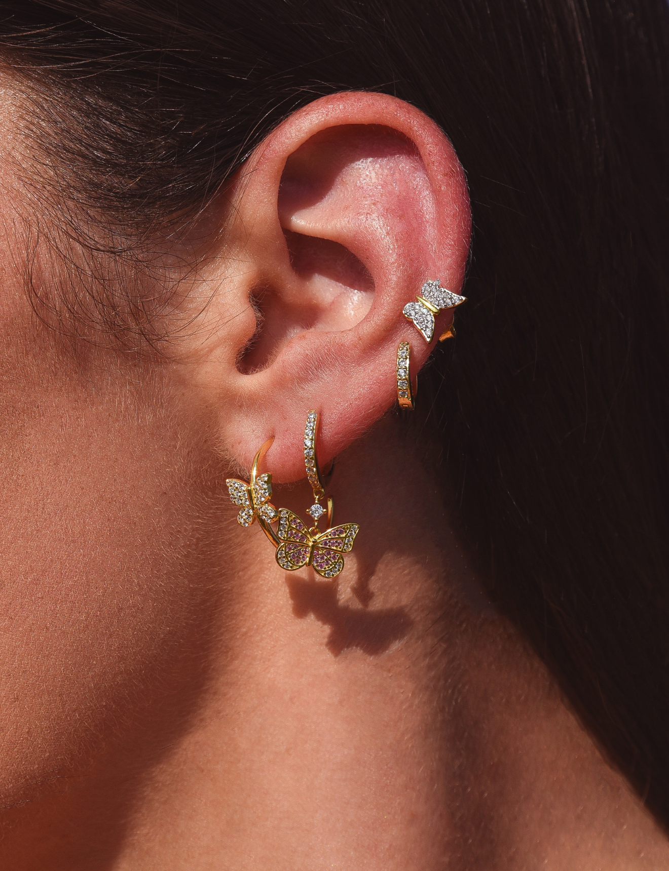 Elara Butterfly Hoops