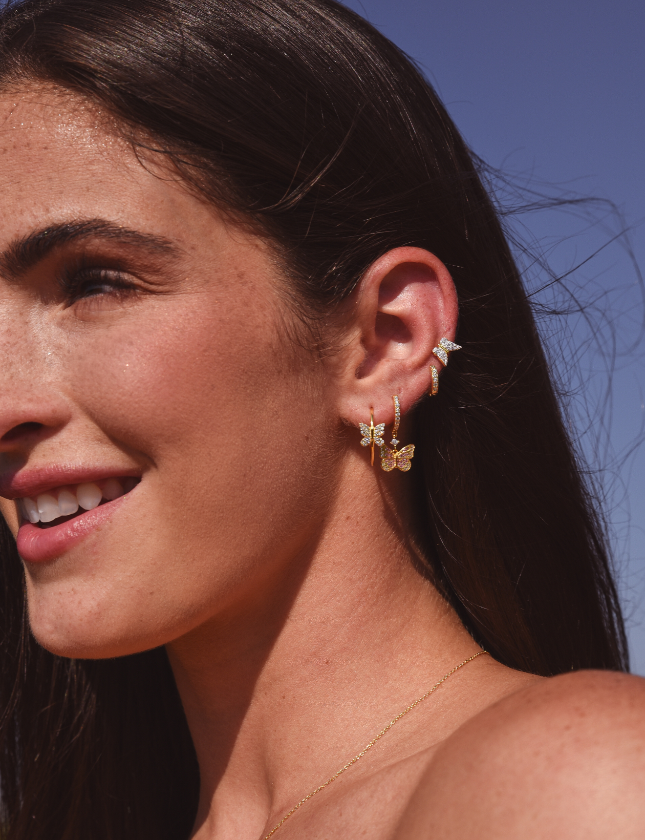 Elara Butterfly Hoops