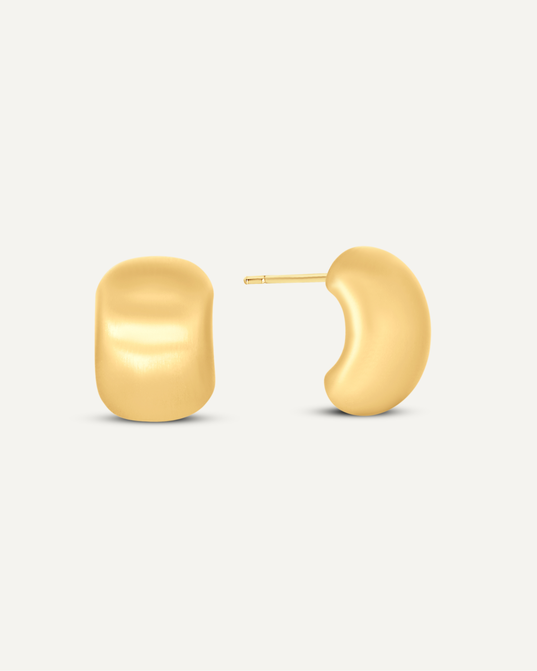 Matte Teardrop Huggie Hoop Earrings