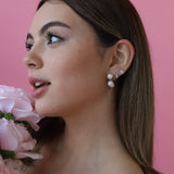 Lady Burd Pearl Earrings- Silver