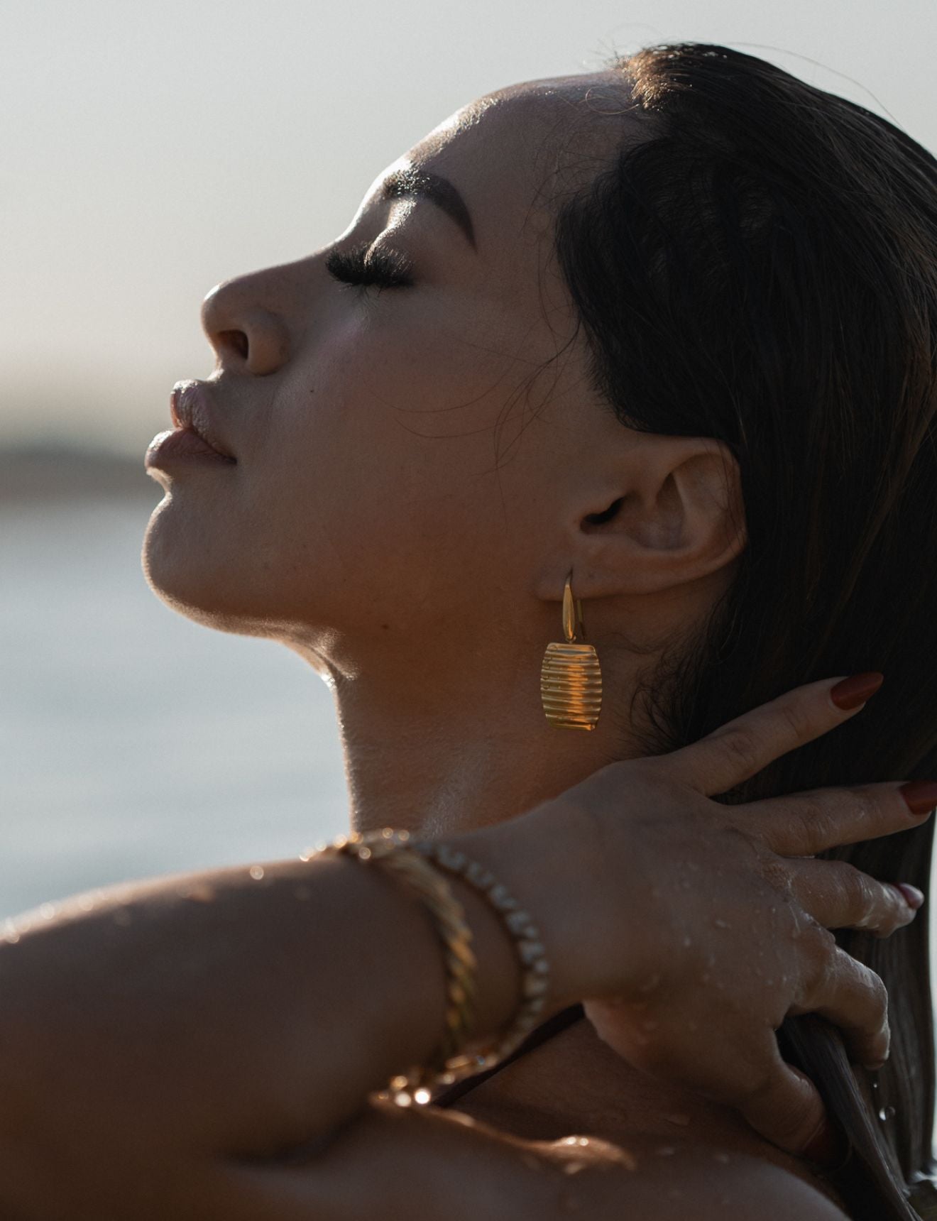 Tara Ribbed Drop Earrings