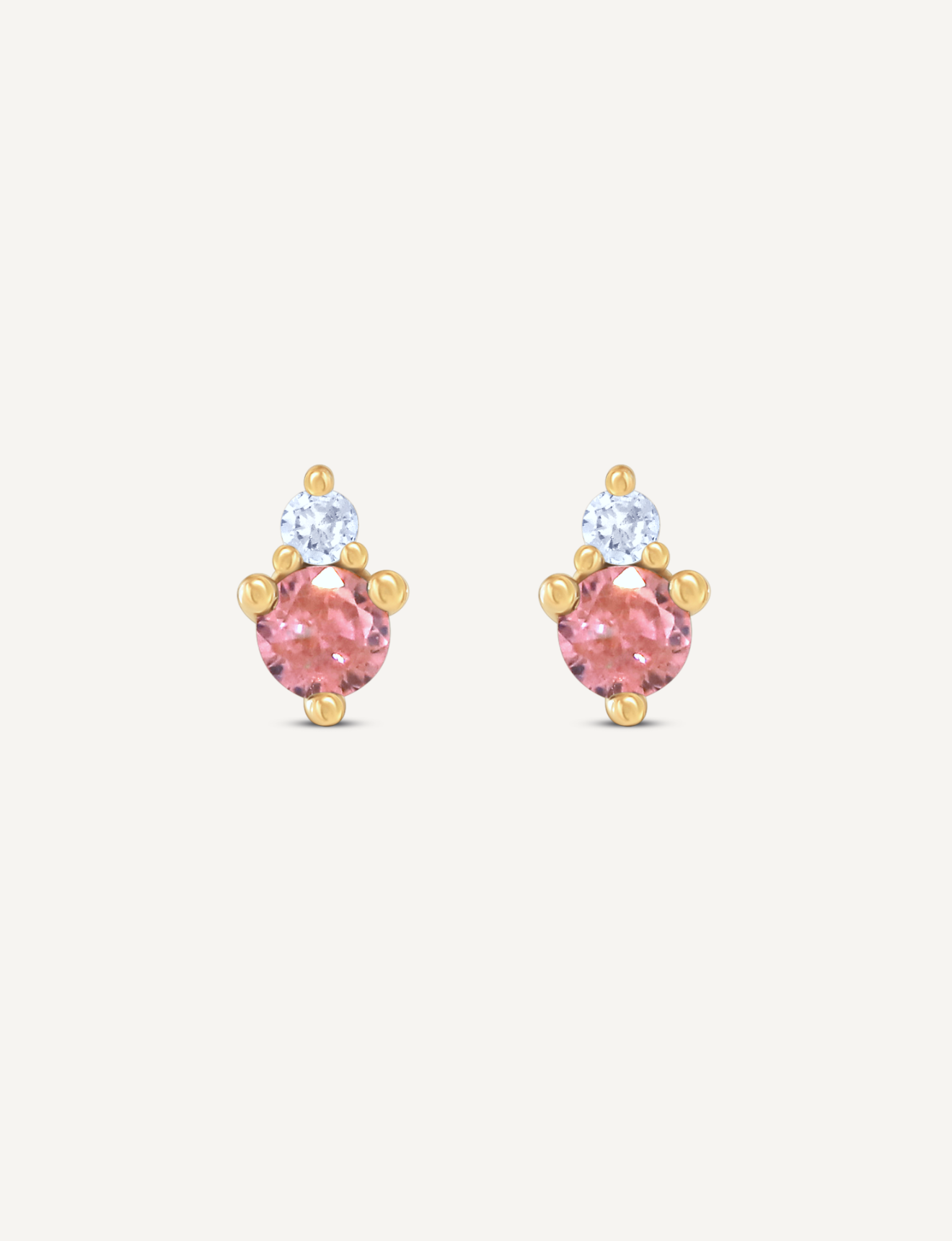 Aurora October Pink Tourmaline Studs