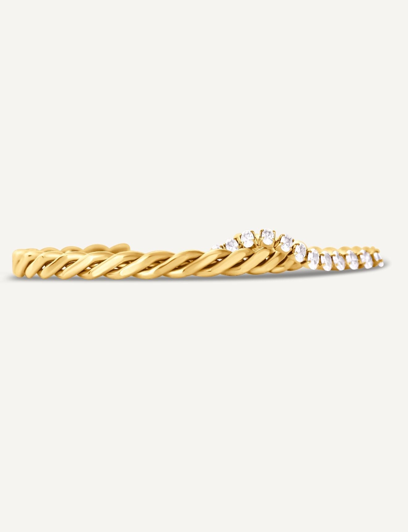 Twisted Brilliance Cuff Bracelet