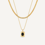 Clara Onyx Layered Necklace