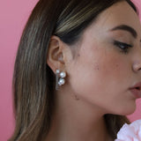 Lady Burd Pearl Earrings- Silver