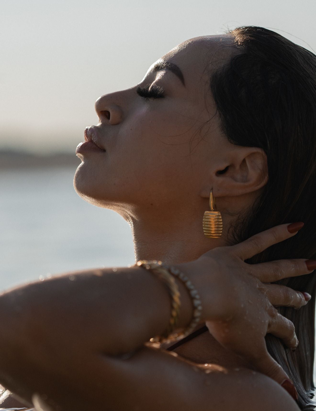 Tara Ribbed Drop Earrings