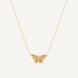Seraphina Butterfly Pendant Necklace- Gold