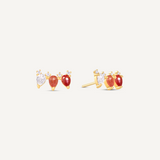 Reyes 3-Stone Studs