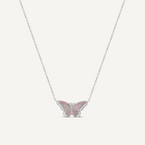 Seraphina Butterfly Pendant Necklace- Silver