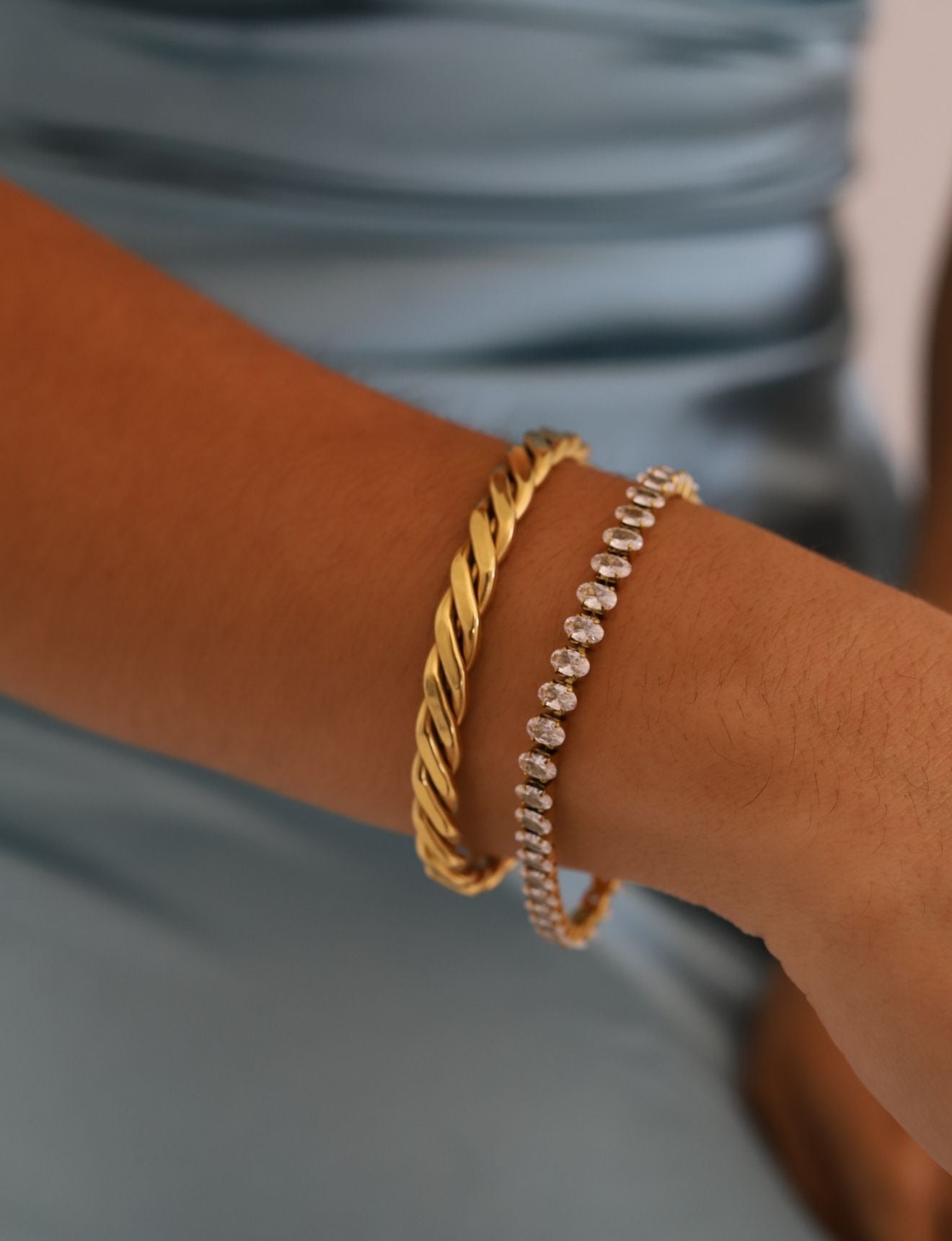 Twisted Brilliance Cuff Bracelet