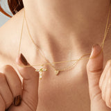 Jean Cross Pendant Necklace