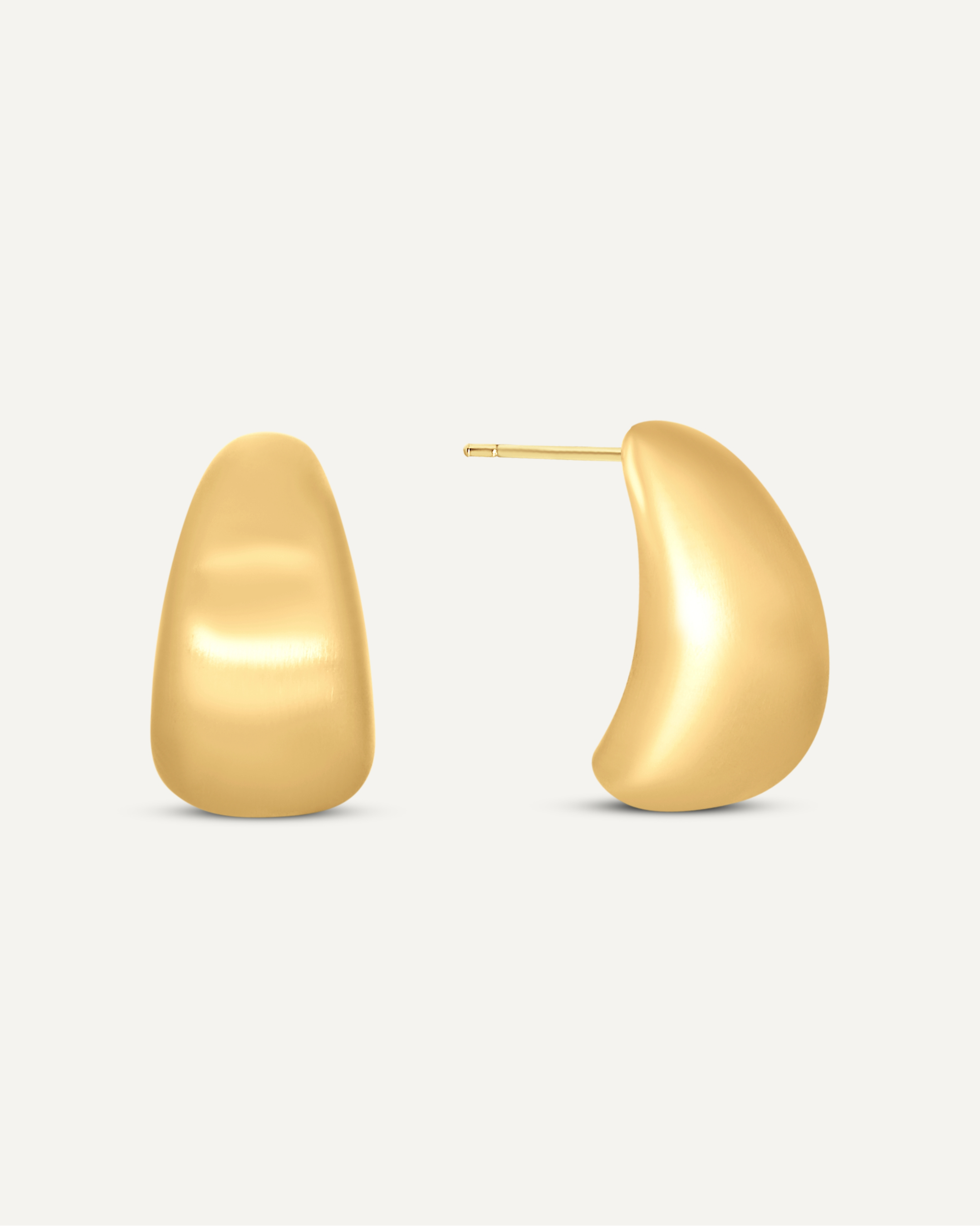 Matte Teardrop Huggie Hoop Earrings