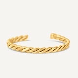 Twisted Brilliance Cuff Bracelet- Gold