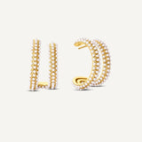 Piper Double Pearl Hoops