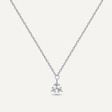 Pierre tri-stone Necklace Silver