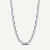 Fallon Flat Chain Necklace- Silver
