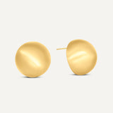 Matte Hemisphere Stud Earrings in Gold