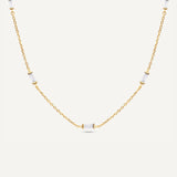 Leena CZ Diamond April Necklace