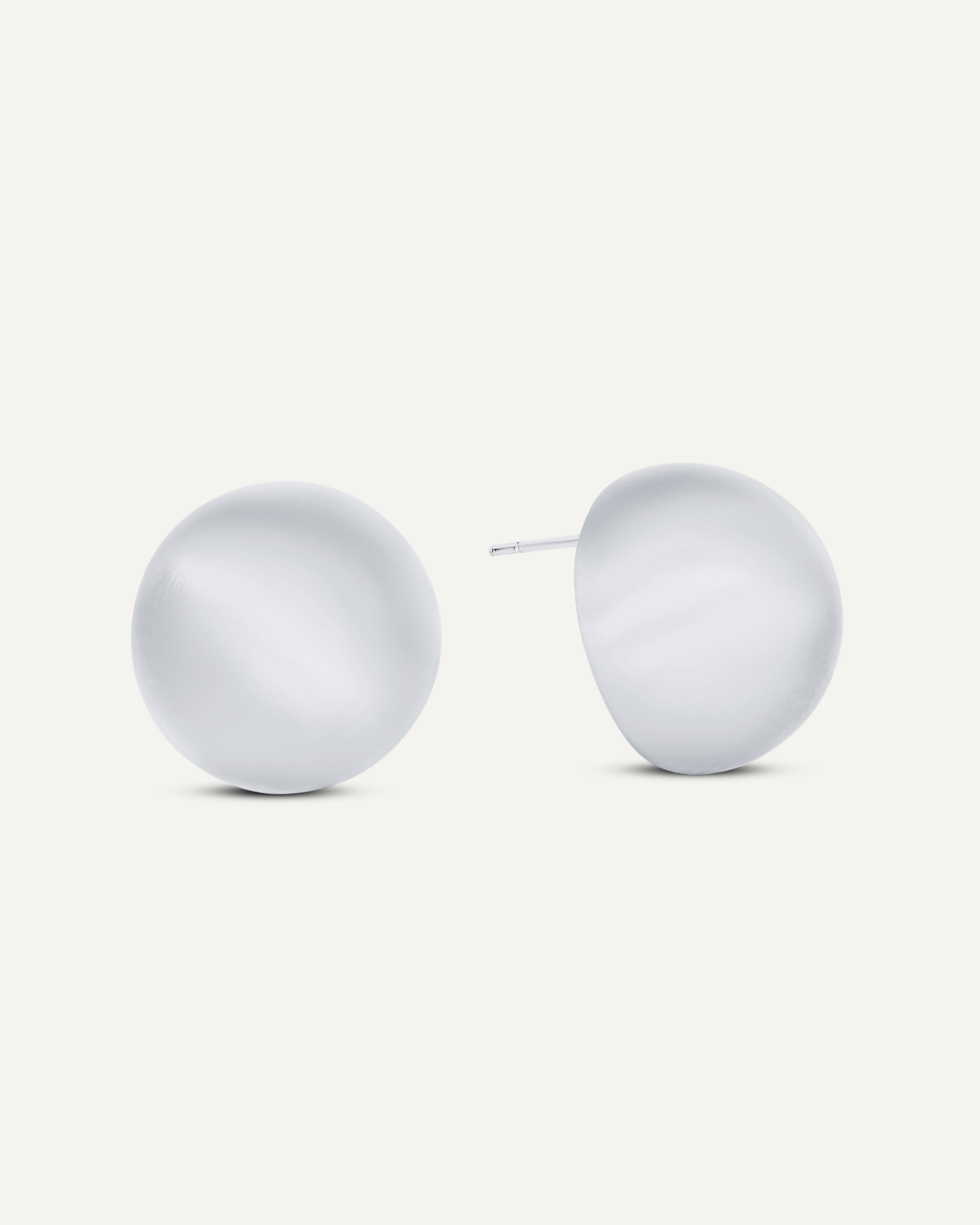 Matte Hemisphere Stud Earrings
