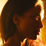 Natalie Three Emerald Earrings