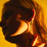 Natalie Two-Tone Drop Earrings