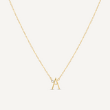 Evergreen "A" Initial Necklace