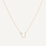 Evergreen "U" Initial Necklace