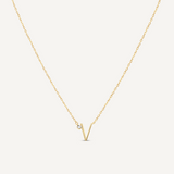 Evergreen "V" Initial Necklace