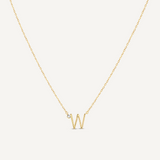Evergreen "W" Initial Necklace