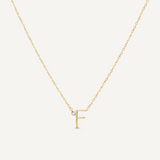 Evergreen "F" Initial Necklace