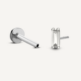 Baguette Silver Flatback